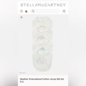 Stella McCartney Weather Embroidered Bib Set